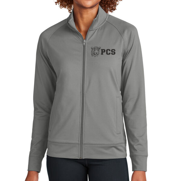 Sport-Tek® Ladies Sport-Wick® Stretch Full-Zip Cadet Jacket - Printed Logo Thumbnail