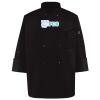 Ten Pearl Button Black Chef Coat Thumbnail