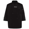 Ten Pearl Button Black Chef Coat Thumbnail